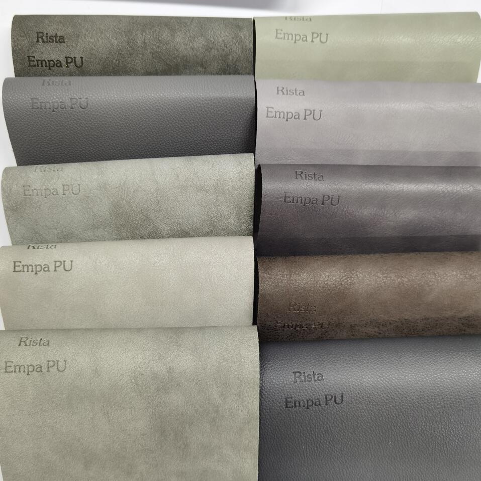 Grey Thermo PU Leather Material